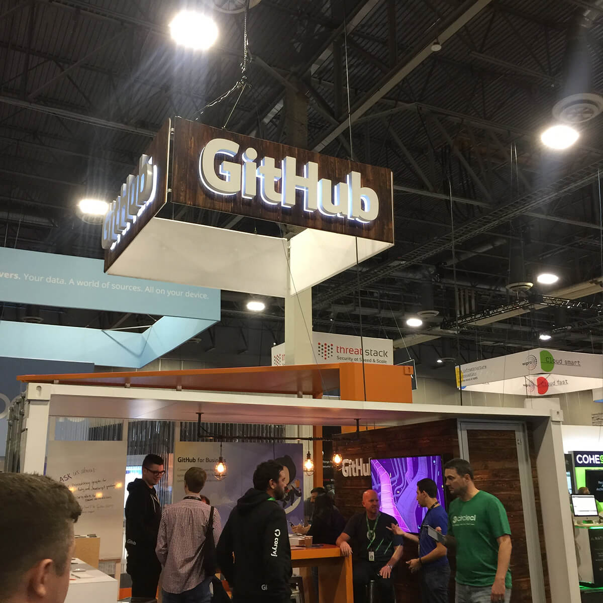 Github booth at re:invent expo